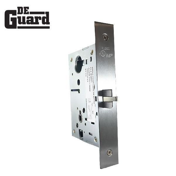 Deguard ANSI UL Fire Rated Mortise Lockset (2-3/4") Mechanism - US32D - Passage DULML01-SS-PS - main